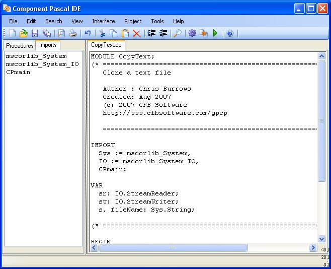 Component Pascal IDE
